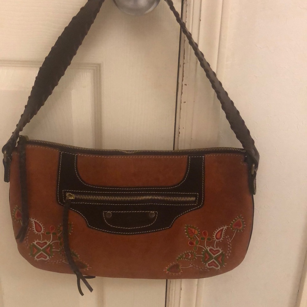 Francesco Biasia leather/embroidered bag